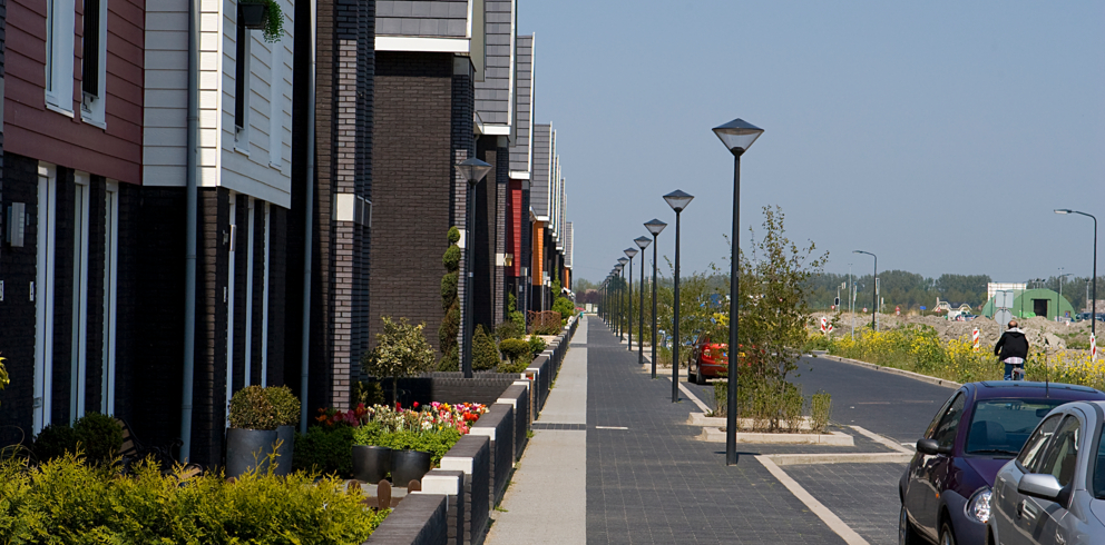 Lightronics AMPULLA armaturen in een woonstraat in Hoorn