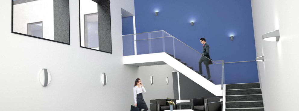 Lightronics armatuur CLARE 360 in een appartementencomplex