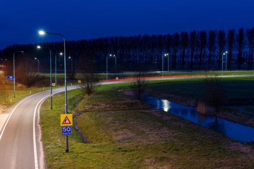 Lightronics BRISA en BRISA PLUS armaturen langs de provinciale weg in Borsele