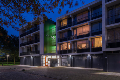Lightronics GPA armaturen bij de entree van een appartementencomplex in Weezenhof in Nijmegen